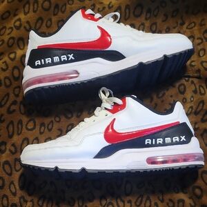 Nike Air Max White and Red Sneakers